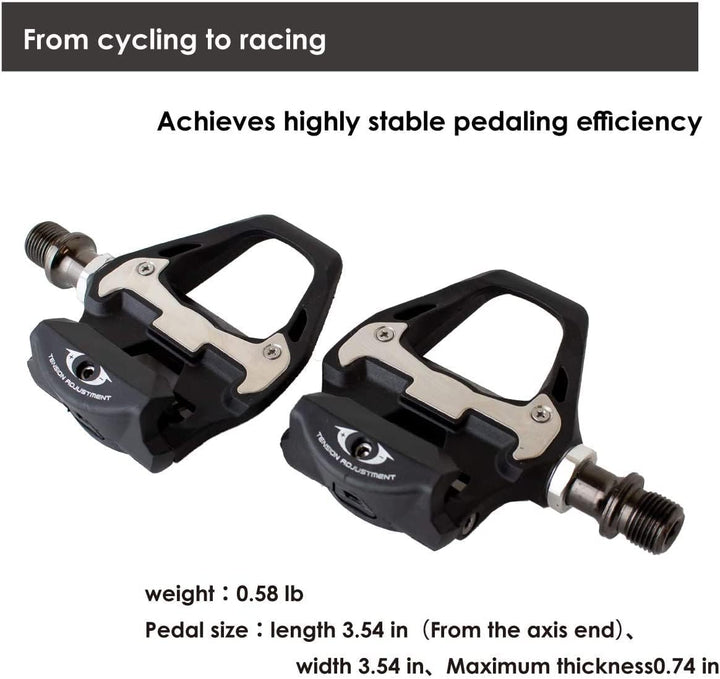 GORIX Fahrrad-Carbonfaser-Pedale Cleat-Set Bindungspedal Shimano SPD-kompatibles Rennrad (GX-R31)