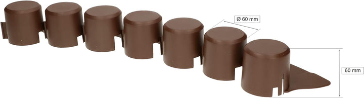KOTARBAU® Garten-Palisade 60mm x 4,05m Braun zum Abgrenzen von Rasen und Gehwegen, Braun