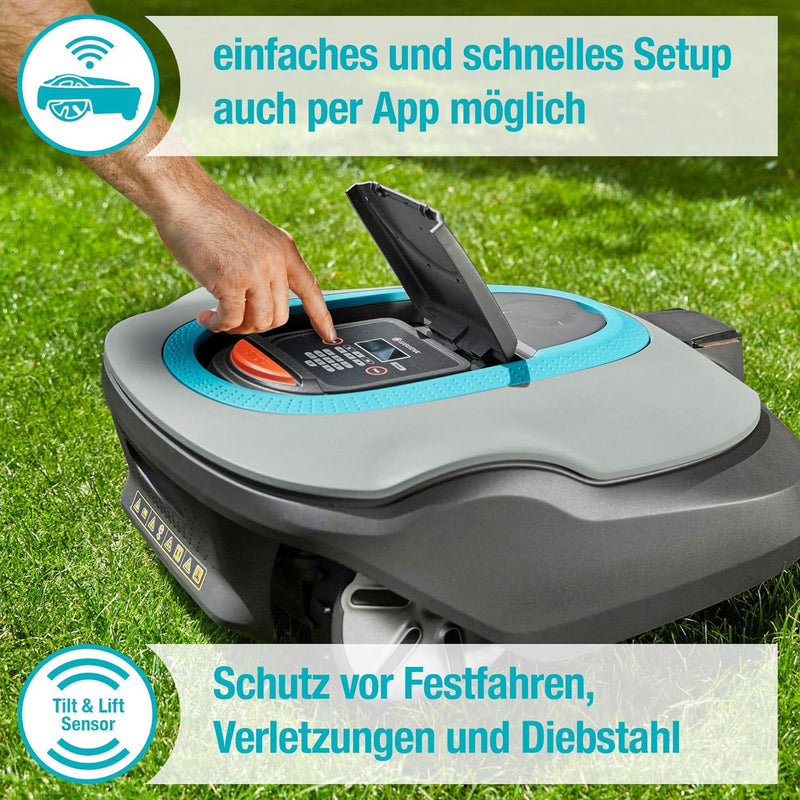 Gardena smart SILENO+ Set: Mähroboter für Rasenflächen bis 1600 qm, bequem steuerbar per smart App,