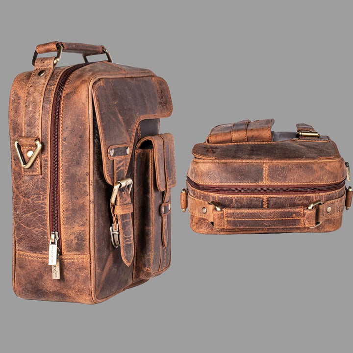 MATADOR Schultertasche Echt Leder Herren Hochwertige Arbeittasche Umhängetasche Ledertasche Tabletta