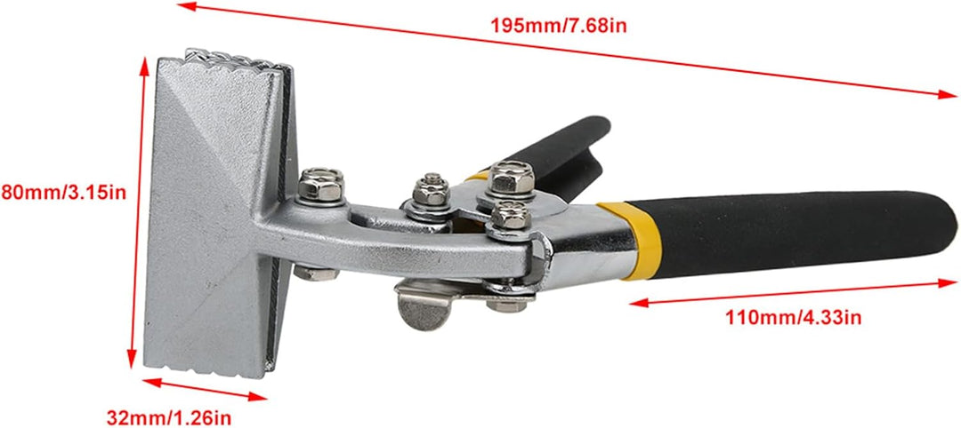 Blechbiegezange, 6-Zoll-Falzzange, multifunktionales, gerades Metall-Biegezangenwerkzeug, rutschfest