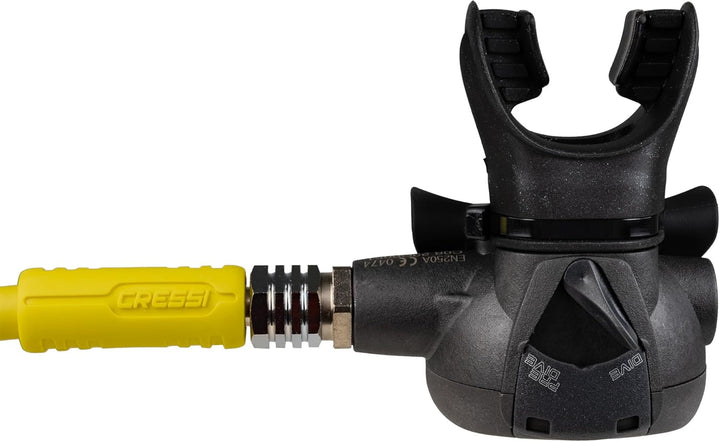 Cressi Octopus zum Tauchen - Premium Octopus mit gelber Röhre Compact Pro, Compact Pro