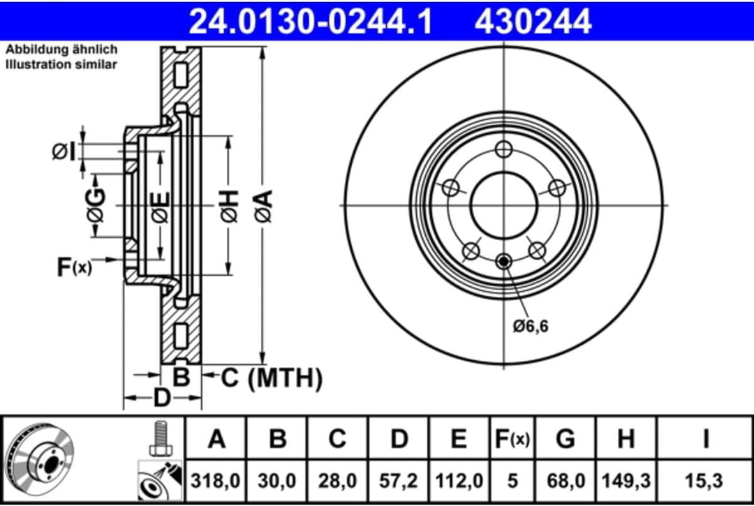 Ate 24. 0130-0244. 1 - Bremsscheibe