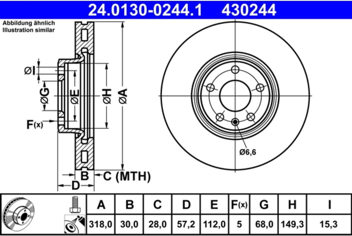 Ate 24. 0130-0244. 1 - Bremsscheibe