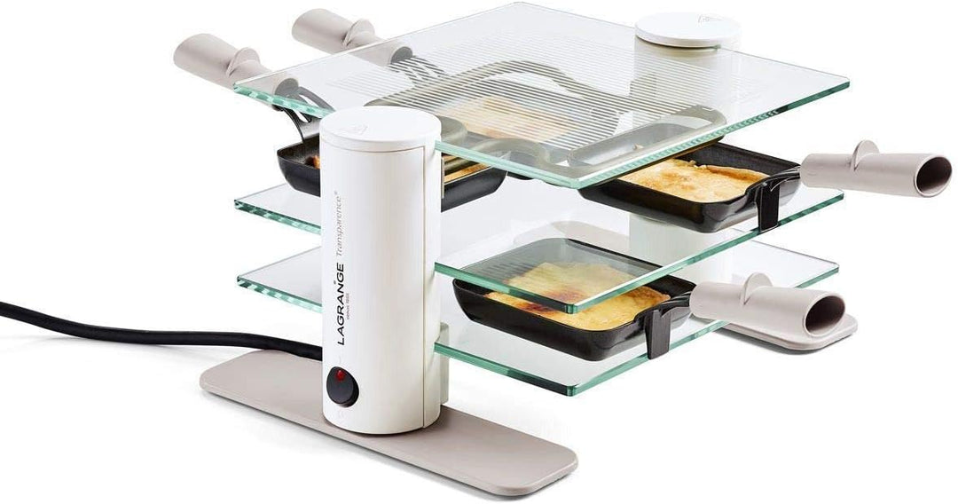 LAGRANGE Raclette Multifunktions-Raclette 009408, 4 Stück, transparent