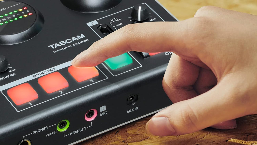 Tascam MiNiSTUDIO Creator US-42B – USB-Audio-Interface für Streaming, Podcasting, Personal Broadcast