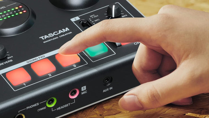 Tascam MiNiSTUDIO Creator US-42B – USB-Audio-Interface für Streaming, Podcasting, Personal Broadcast