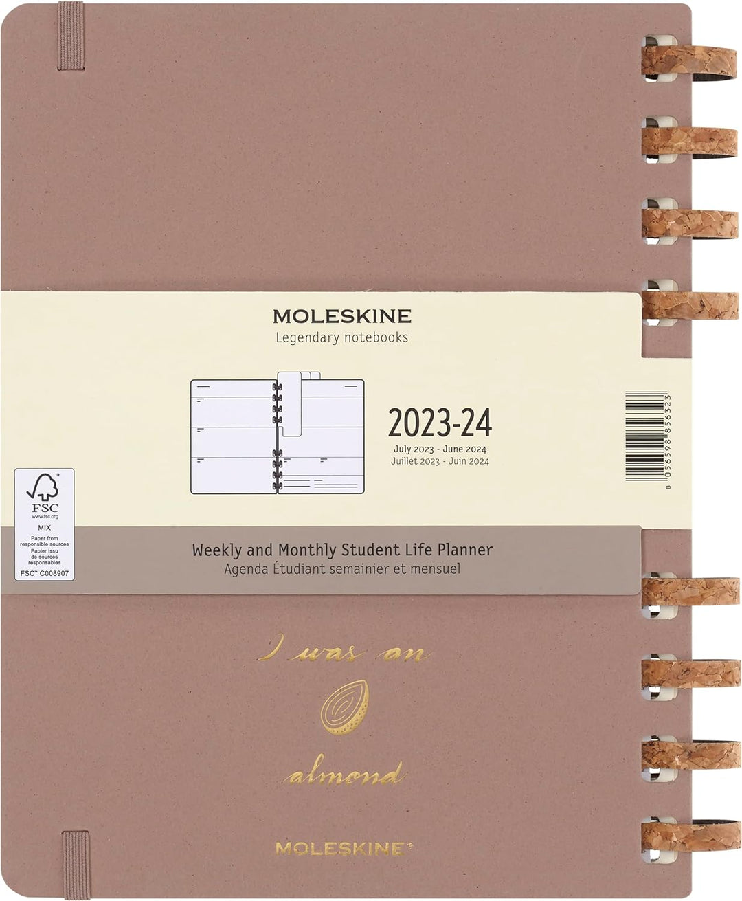 Moleskine Akademischer Monatsplaner 2023 -2024, 12-Monats-Wochen-und Monatsplanner, Universitätskale