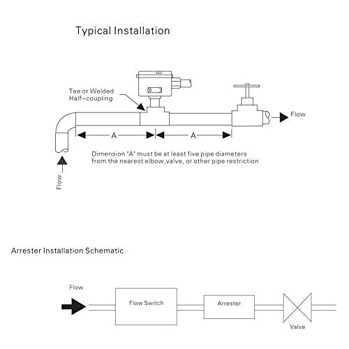 1/2 Wasser- / Paddel-Strömungswächter-Gewindeanschluss SPDT-Kontakte Rot (Teilweise aus rostfreiem S