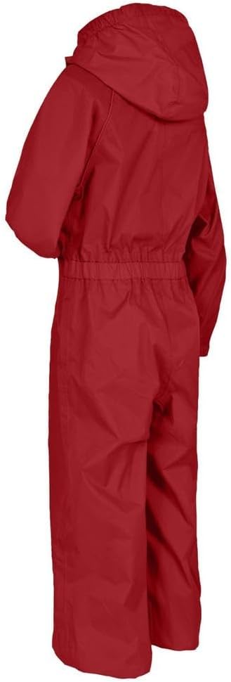 Trespass Unisex Kinder Knopf Wasserdichter Regenanzug mit Kapuze 18-24 Monate Rot, 18-24 Monate Rot