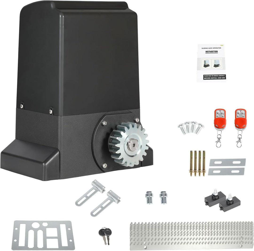 Ansobea Schiebetorantrieb 280W torantrieb Garagentoröffner mit 2 Fernbedienungen bis 600kg elektrisc
