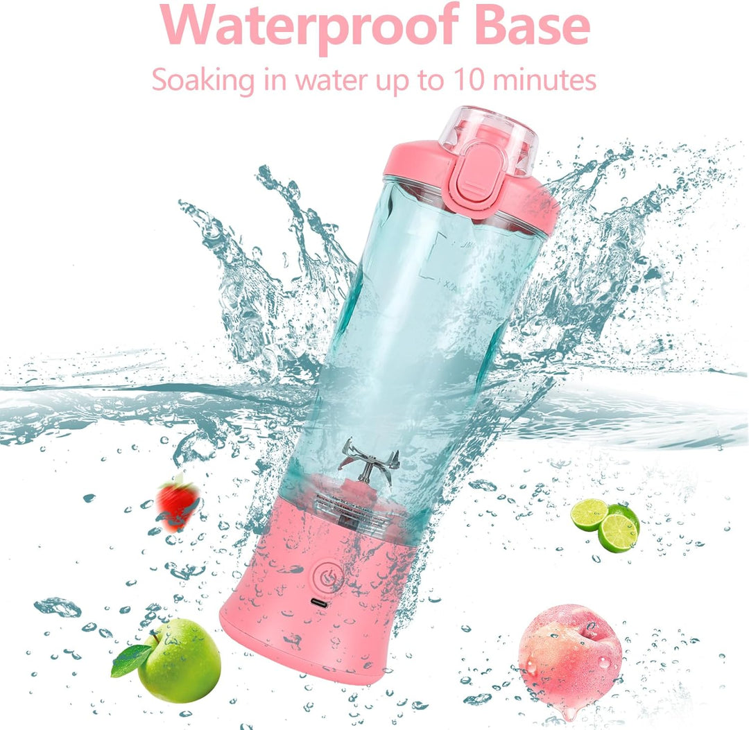 Dreamhigh® Mixer Smoothie Maker, 600ml Tragbarer Mixer für Smoothies und Shakes mit 6 Klingen, 4000m