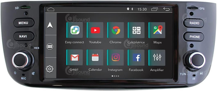 Costum fit Autoradio für Punto Evo Android GPS Bluetooth WiFi Dab USB Full HD Touchscreen Display 6.