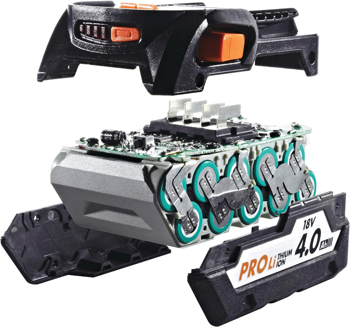 AEG 18 V PRO18V 4,0 Ah Lithium+ Akku L1840S (Kompatibel mit allen AEG PRO 18 V Geräten, Akku-Ladesta