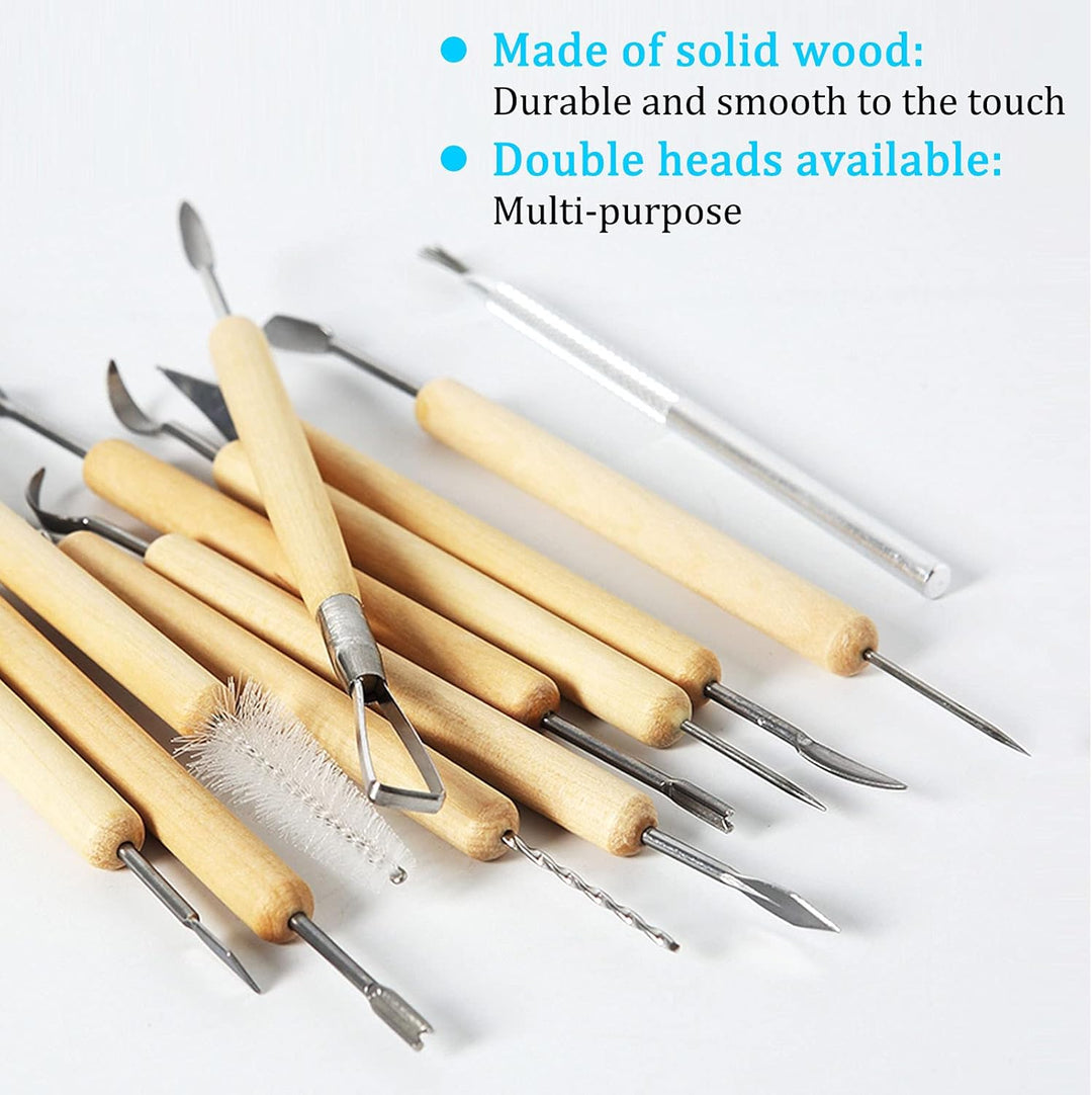 TWBEST 37 StĂŒck Modellier Werkzeuge,Modellierwerkzeug,Sculpting Werkzeug,Ton Werkzeug fĂŒr DIY Modell