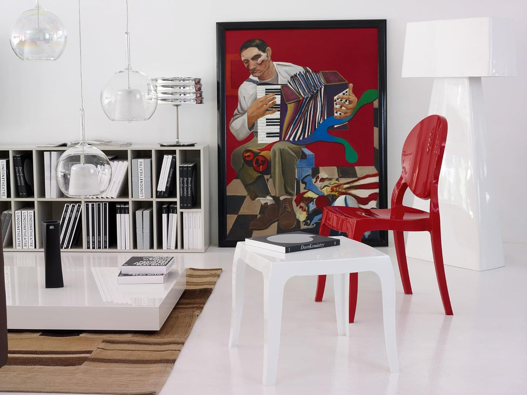 CLP Design-Kunststofftisch Queen I Pflegeleichter quadratischer Beistelltisch I Wetterbeständiger Ou