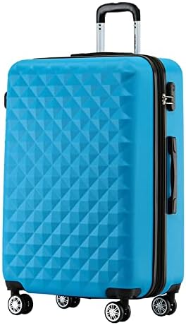 BEIBYE Zwillingsrollen 2066 Hartschale Trolley Koffer Reisekoffer Gepäck M-L-XL-Set (Türkis, L) Türk