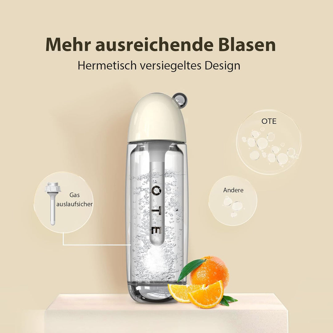 OTE Tragbar Soda Maker, Sprudelwasser Maschine 450ml Compact Size Wassersprudler, Verwenden Sie Mini
