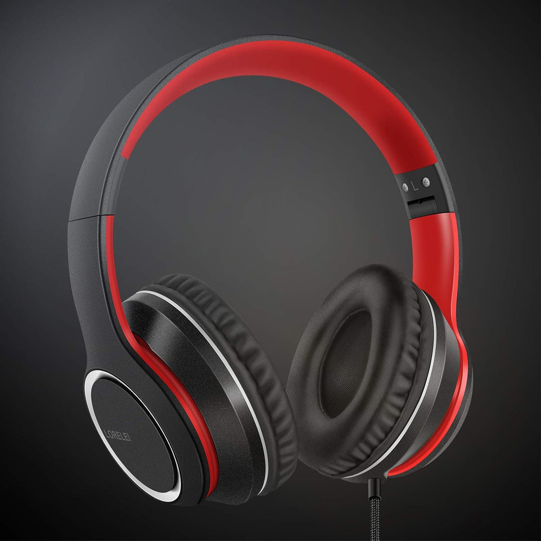 LORELEI X8 Over-Ear-Kopfhörer mit Mikrofon mit 1,45 m verwicklungsfreier Nylonschnur und 3,5-mm-Stec