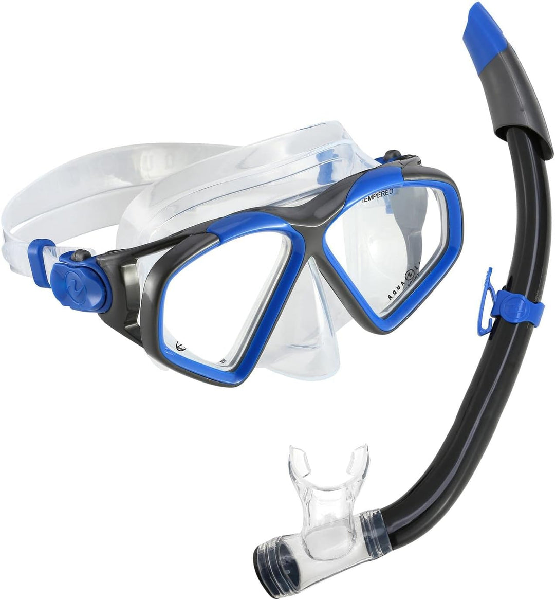 Aqua Lung Hawkeye Set mit Maske und Schnorchel L blau, L blau