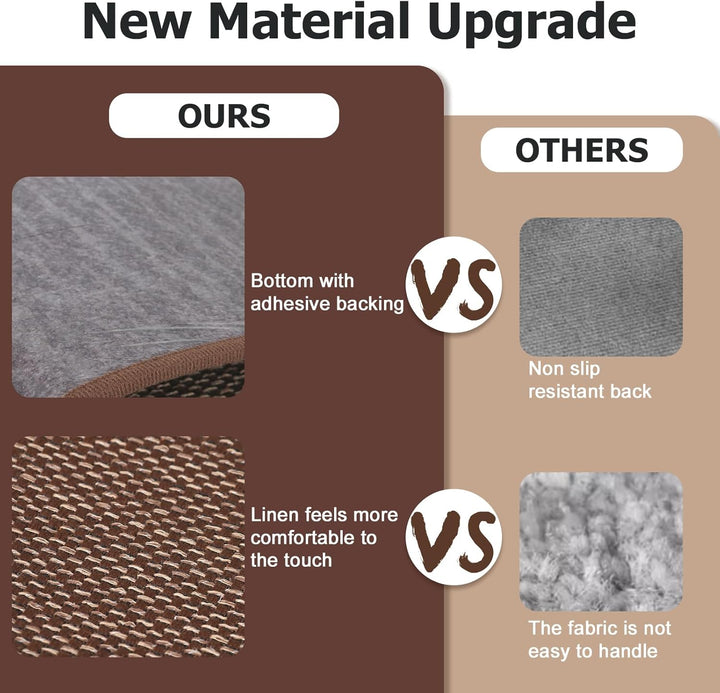 Leeko Stufenmatten, Treppenteppich für Innen Selbstklebend Anti Rutsch Treppenmatten im 15er Set Ode