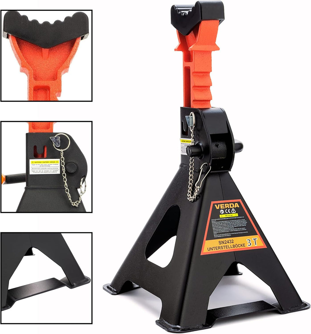 Wagenheber 3T + 2X Gummi Rangierwagenheber Heber Ständer Unterstellbock Modellwahl (Wagenheber 3T +