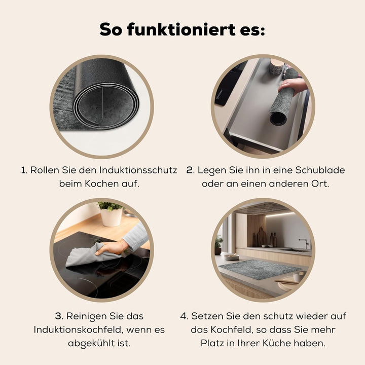 KitchenYeah© Herdabdeckplatte Einteilig Küche Kochfeld Abdeckung Ceranfeld Herdplattenabdeckung Aufr