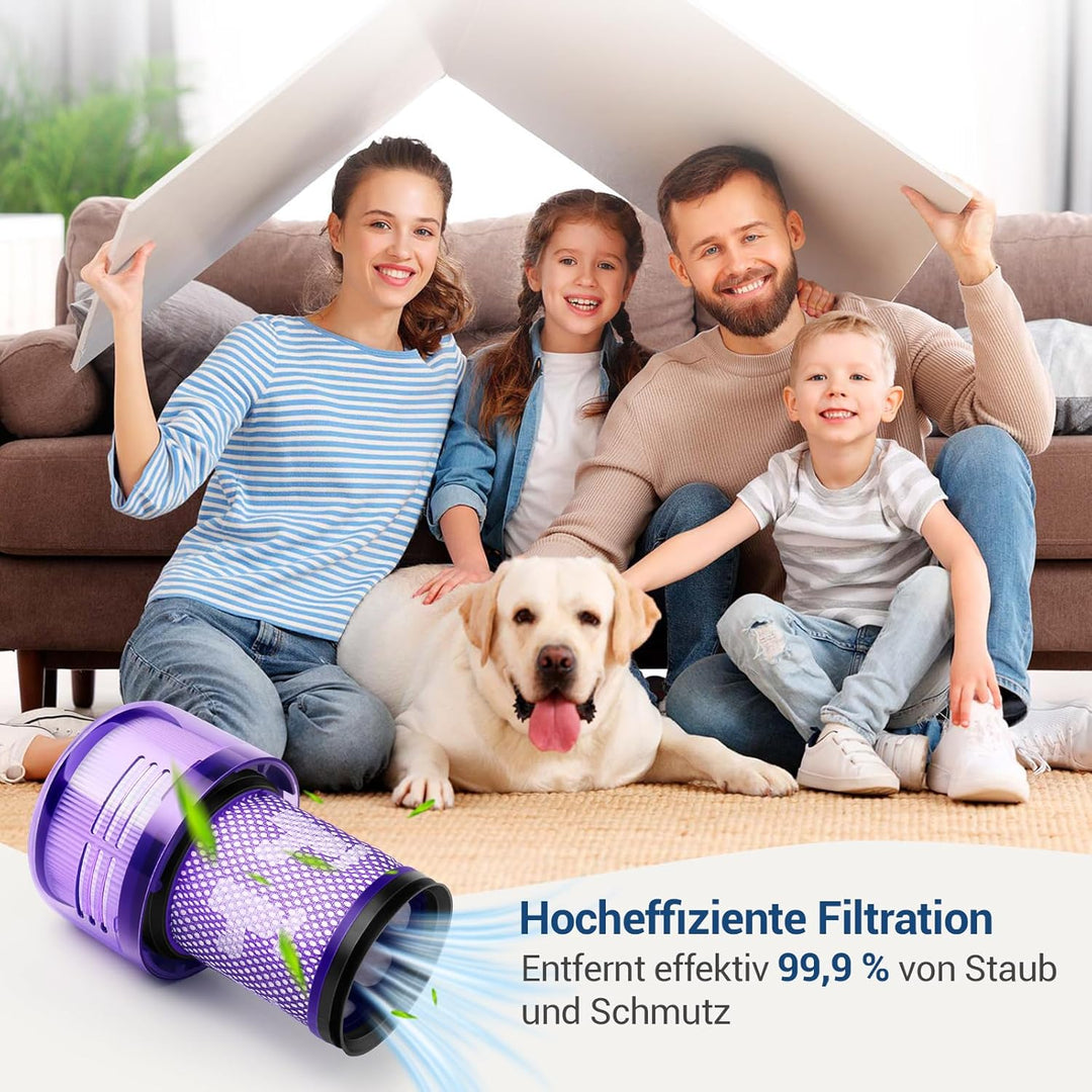 V12 Filter Ersatzfilter für Dyson V12 Detect Slim Absolute Extra Staubsauger, Teilenummer 971517-01