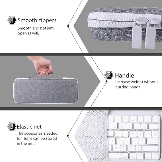 co2CREA Hart case Tasche für Logitech K380 /Pebble Keys 2 K380s Kabellose Bluetooth-Tastatur Pebble