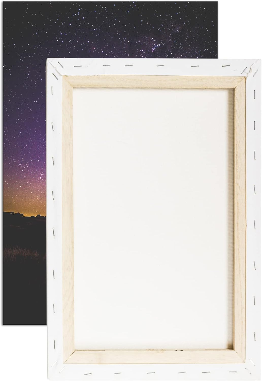 deyoli unsere magische Galaxie am Nachthimmel Format: 80x60 als Leinwandbild, Motiv fertig gerahmt a