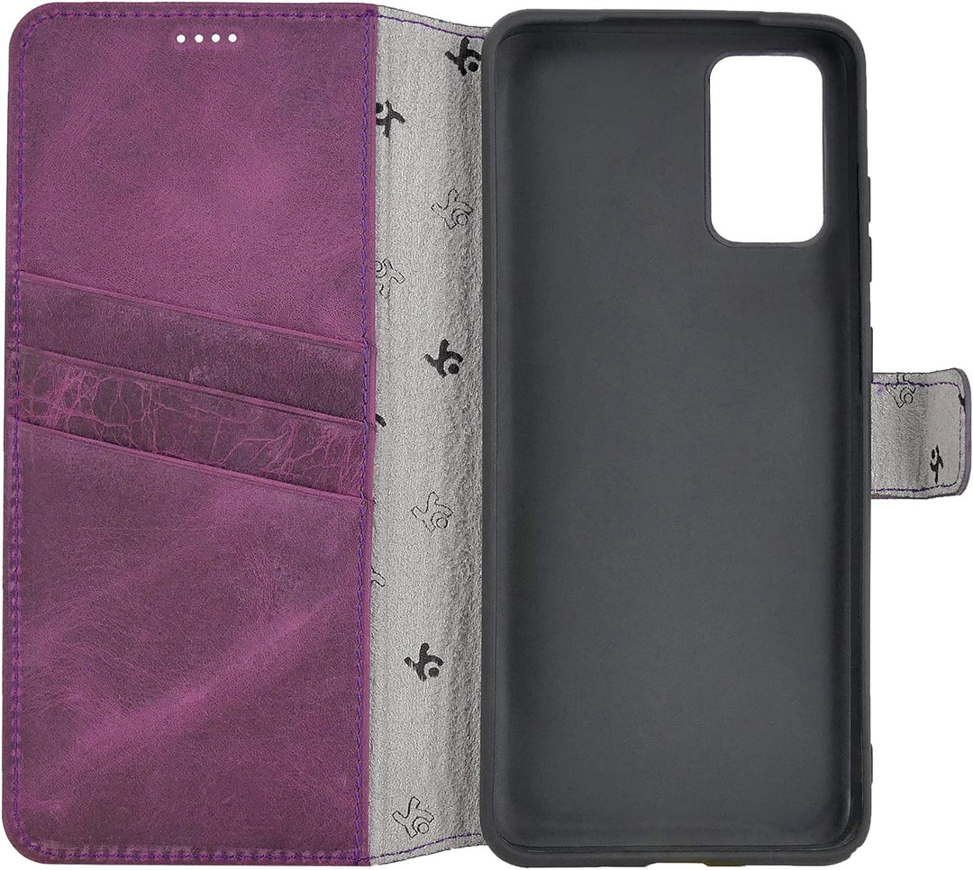 Suncase Book-Style Hülle kompatibel mit Samsung Galaxy S20 Plus Leder Tasche (Slim-Fit) Lederhülle H
