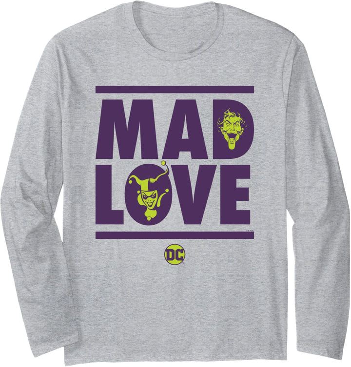 Batman Valentine's Day Joker Harley Quinn Mad Love Langarmshirt