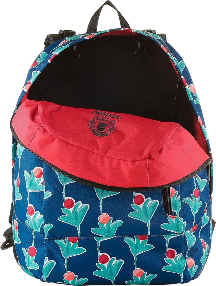 INVICTA RUCKSACK BLUE BERRY, Geräumige Schultasche für Teenager, Mädchen & Jungen, 2 wechselbare Mus