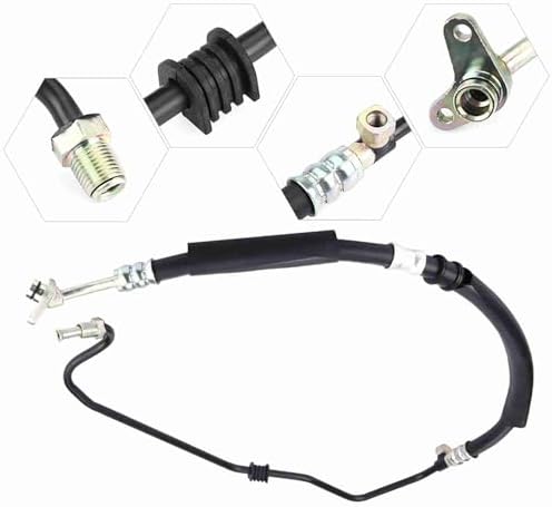 KIMISS Metall und Gummimaterial Servolenkungsschlauch, Auto Servolenkungsdruck Kraftstoffleitung Sch