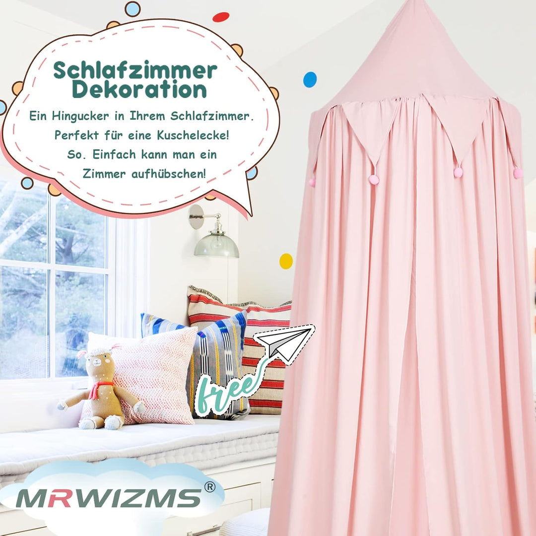 MRWiZMS Betthimmel | Baldachin Kinderzimmer | Himmel Babybett Kinder Schlafzimmer Dekoration für Höh