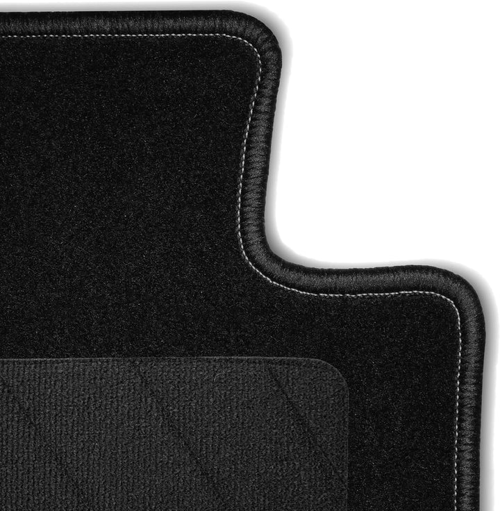 Bär-AfC Auto Fussmatten Royal passend für Skoda Fabia 2 5J 2007-2014, Autoteppiche Velours Schwarz,