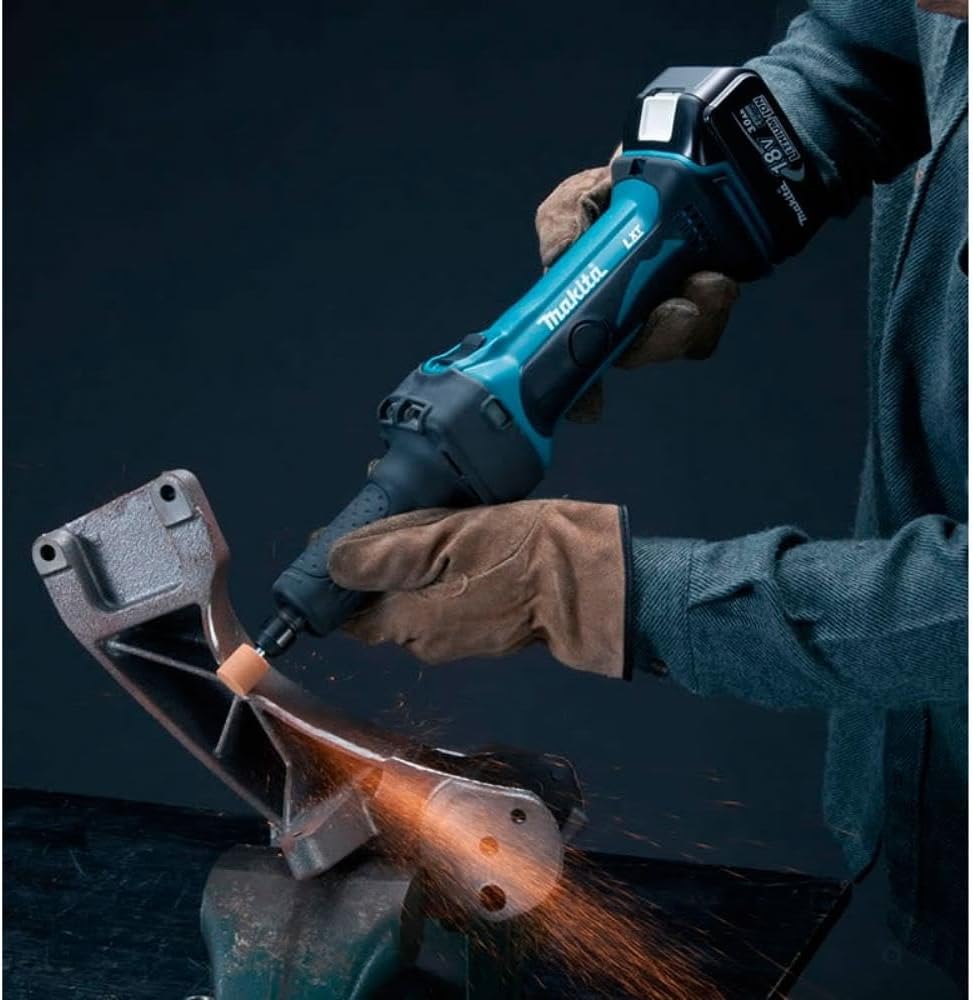 Makita DGD800Z Akku-Geradschleifer 18 V (ohne Akku, ohne Ladegerät), Grün, 11,4 cm L x 8,9 cm W x 40