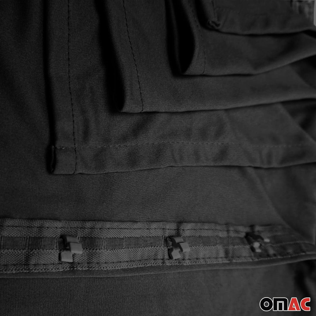 Autogardinen Fahrerhaus Mass Gardinen kompatibel mit VW T6 L1 L2 Sonnenschutz Schwarz 130x180 Grau,