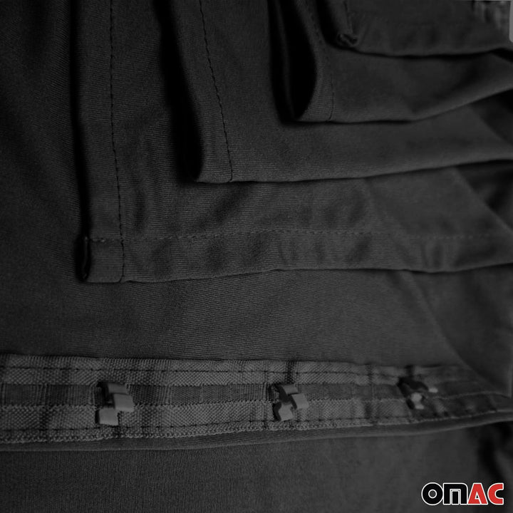 Autogardinen Fahrerhaus Mass Gardinen kompatibel mit VW T6 L1 L2 Sonnenschutz Schwarz 130x180 Grau,