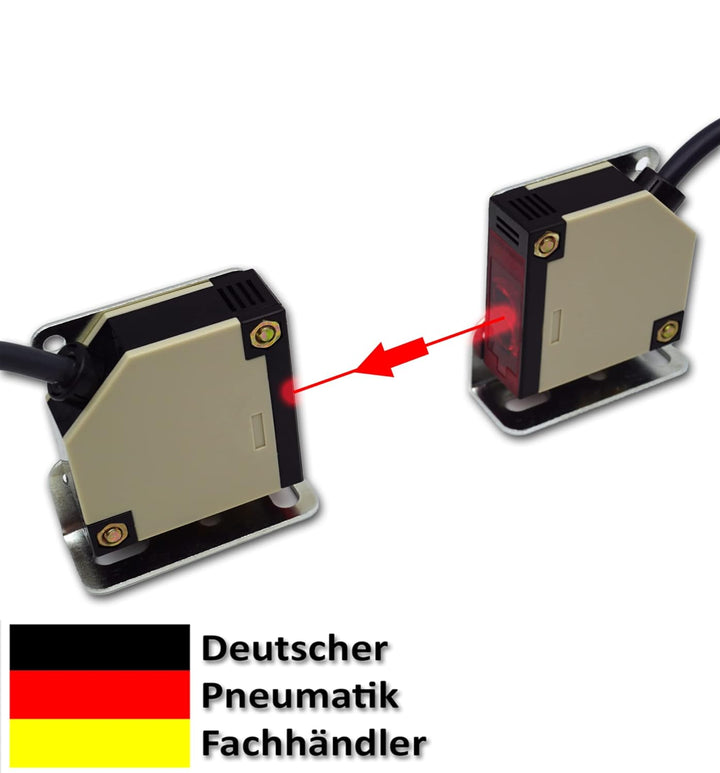 Einweg-Lichtschranke 12-24 Volt DC 5 Meter Reichweite (Betriebsspannung 12-24 Volt DC) Betriebsspann