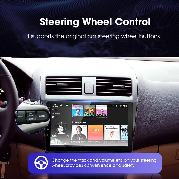 EZoneTronics Android 10 Internet Autoradio Stereo für Honda Accord 7. 2003-2007 10 Zoll Touchscreen