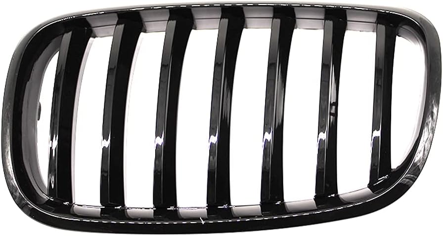 HZTWFC Frontnierengitter Einzellamelle glänzend schwarz Morden Stil Frontstossstangengrill Auto Styl
