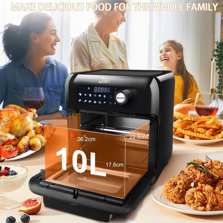 Heissluftfritteuse,10L Air fryer Fritteuse,Uten XXL Heissluft-ofen,12 in 1 Heissluftfritteuse mit di