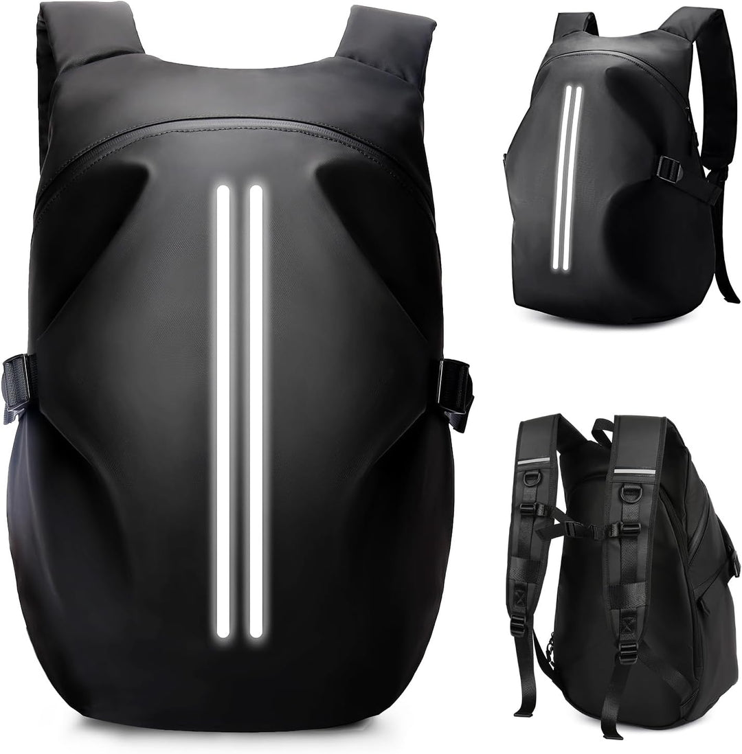 HYC00 Motorradrucksäcke für Herren, wasserdichter Helmrucksack, Motorradzubehör, Laptoptaschen, Reis