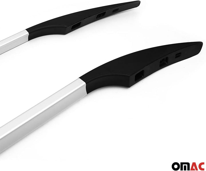 Dachreling Relingträger kompatibel mit Porsche Cayenne 9PA 2002-2010 Alu Silber 2X Grau, Grau