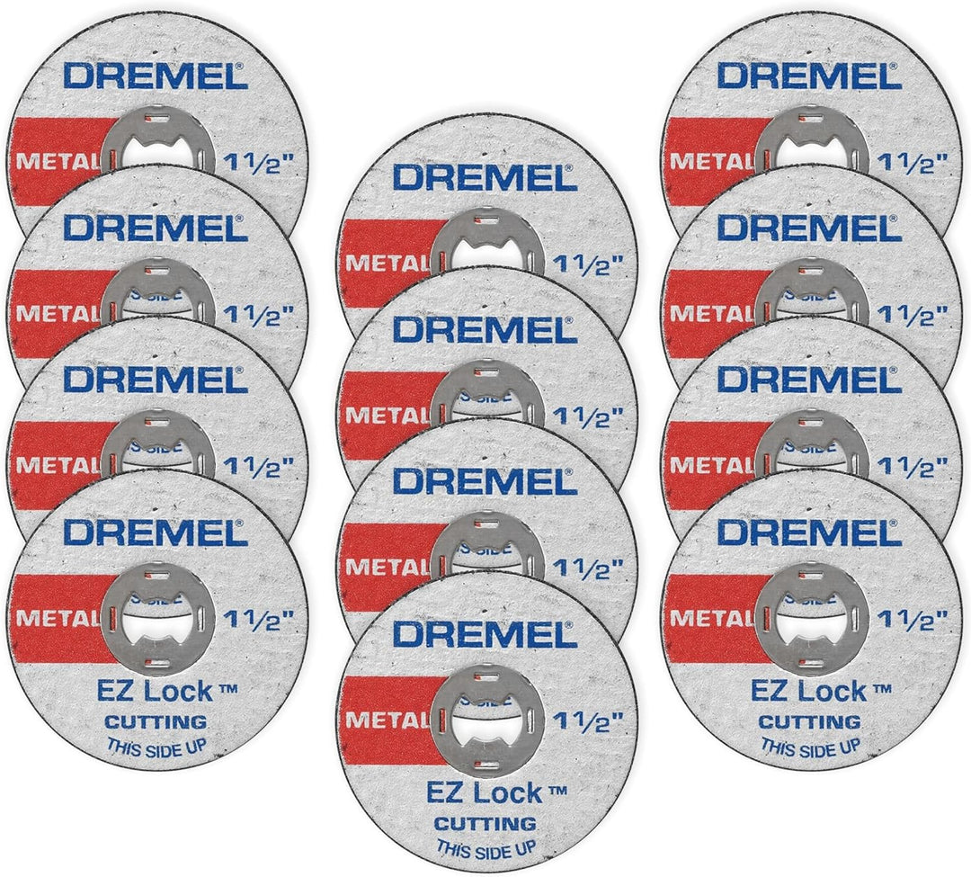 Dremel EZ456B - 12 Stück 1 1/2 Zoll EZ Lock Rotary Tool Trennscheiben perfekt für Blech und Kupfer R