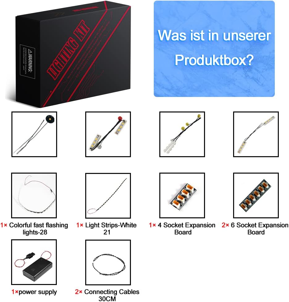 LocoLee Led Licht Set Kompatibel mit LEGO Weihnachtlich Geschmückte Hauptstrasse, Led Beleuchtungs S