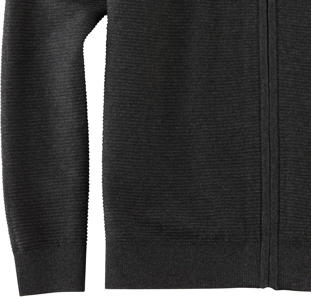 OLYMP Herren Strickjacke Casual Strick,Uni,Regular fit M Anthrazit 67, M Anthrazit 67