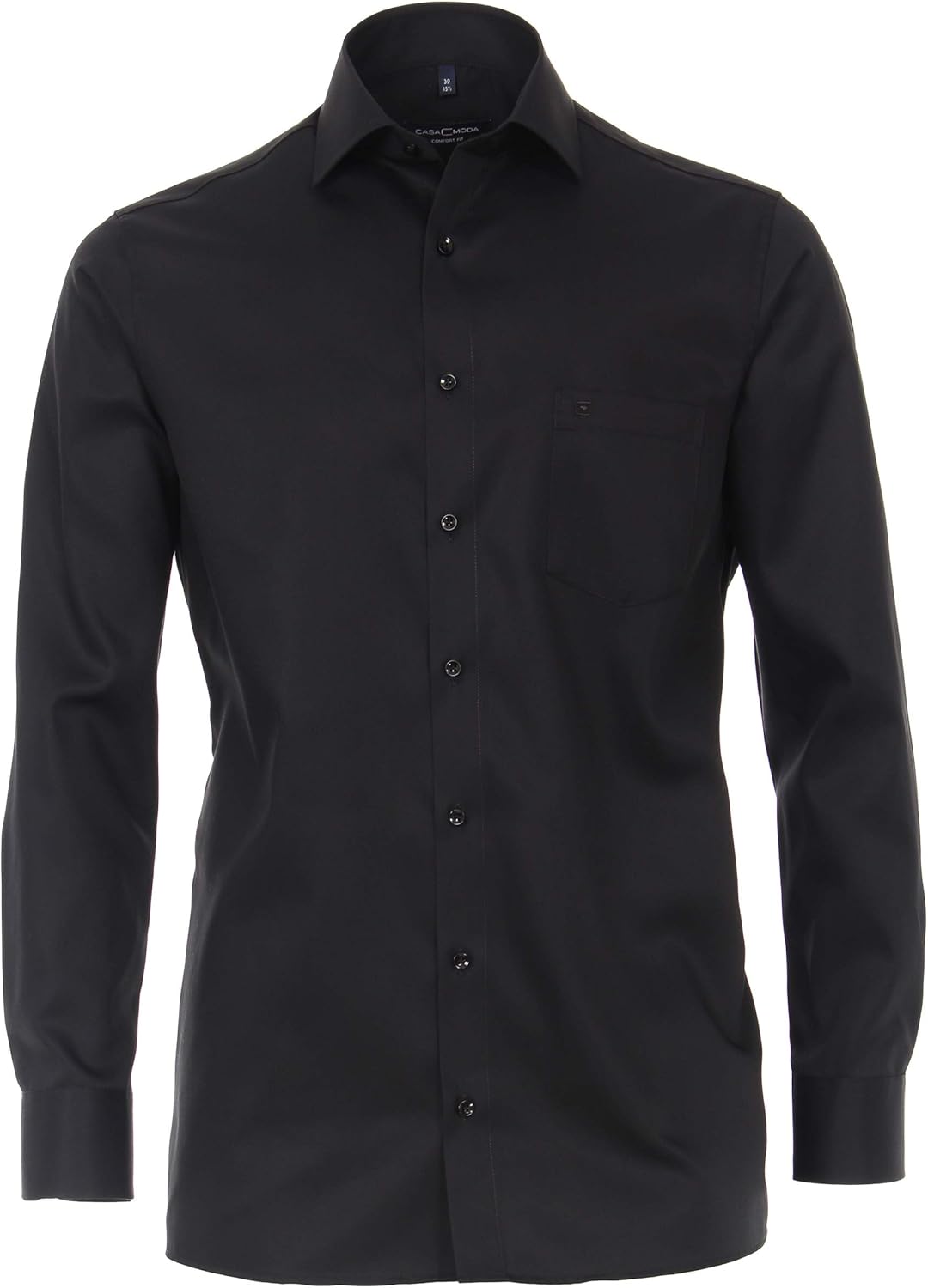 CASAMODA Businesshemd extra Langer Arm 72cm Uni Comfort Fit Standard 38 Schwarz, Standard 38 Schwarz