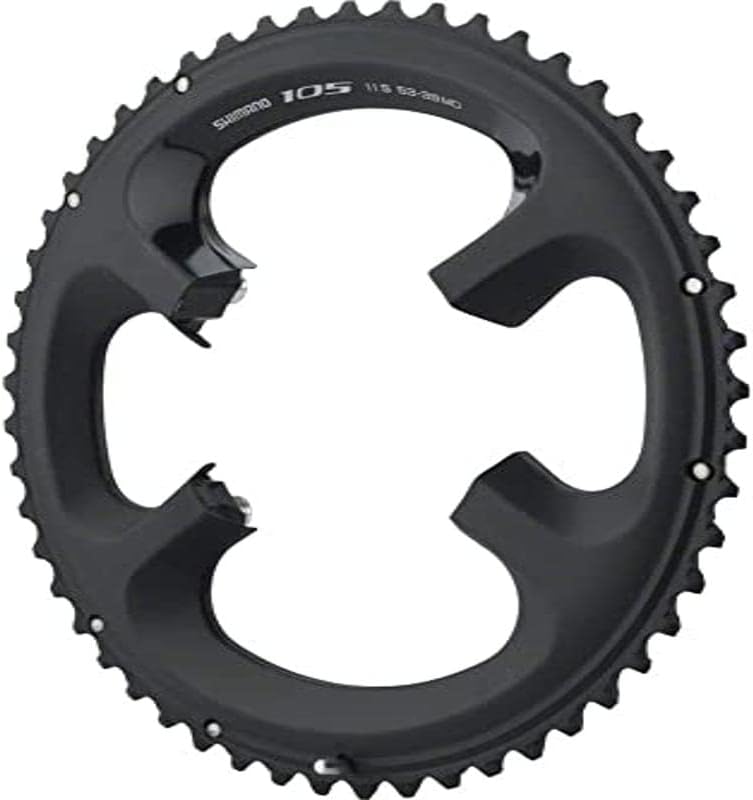 SHIMANO Unisex – Erwachsene 105 Kettenblatt 52 zähne Schwarz, 52 zähne Schwarz